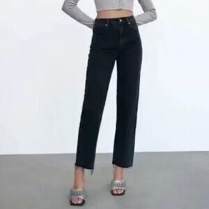 Zara Black Straight Leg Jeans